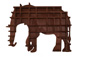 Bacheca in legno per sorpresine a forma di elefante